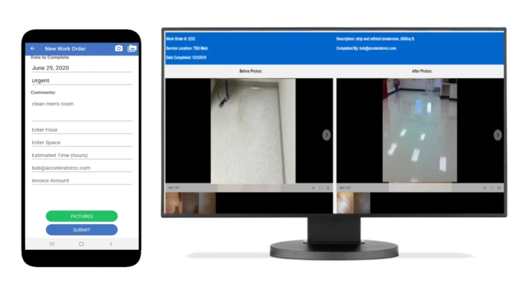 commercial cleaning work order management